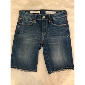 Pilcro and the Letterpress Anthropologie Mid-Rise Slim Denim Shorts Blue Size 25